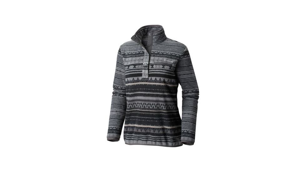 Columbia Mountain Side Printed Pull Over Jacket - Womens, Black, Extra Large, 1715661012-XL