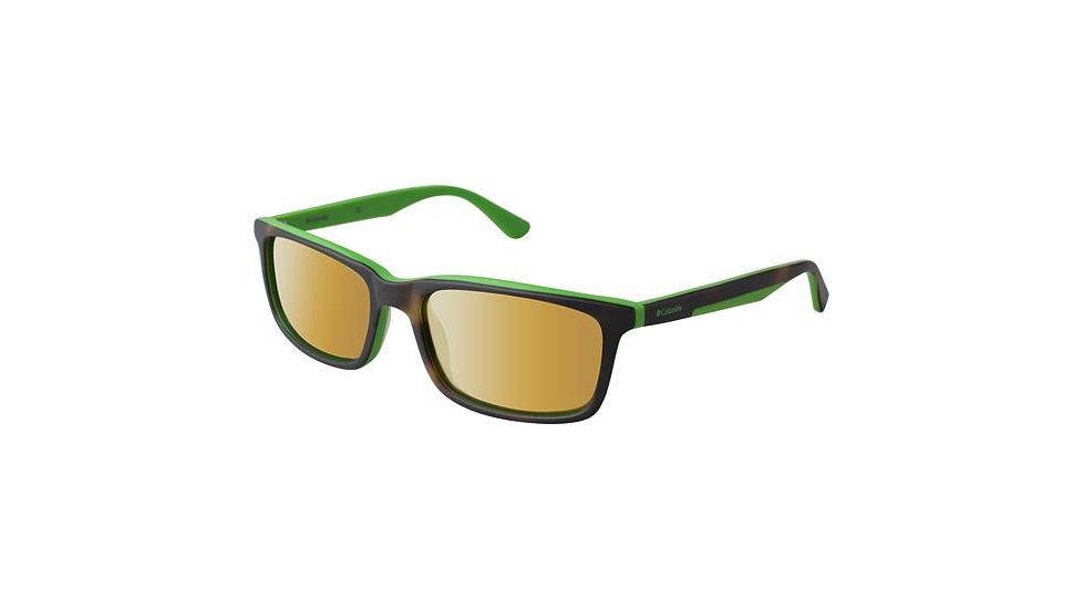 Columbia NORRIS LAKE Sunglasses - Frame TORT/GREEN, Lens Color Brown Flash CBNORRISLK02