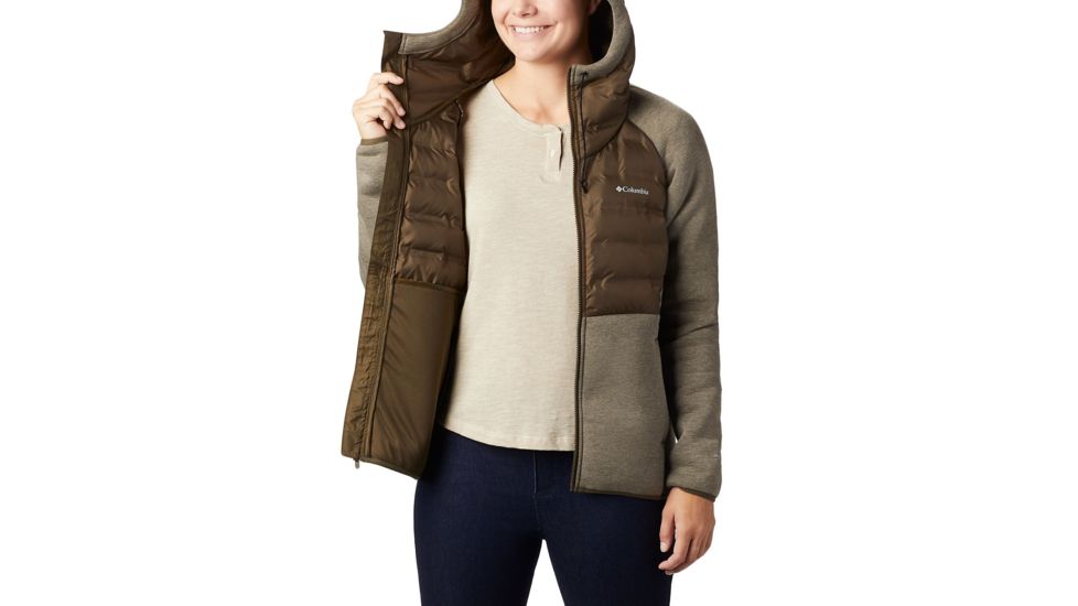 Columbia Northern Comfort Hybrid Hoodie - Womens, Olive Green, Small, 1812291319-S