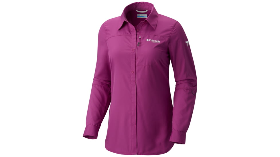 Columbia Northern Ground Long Sleeve Shirt - Womens, Intense Violet, L, 1773441519L