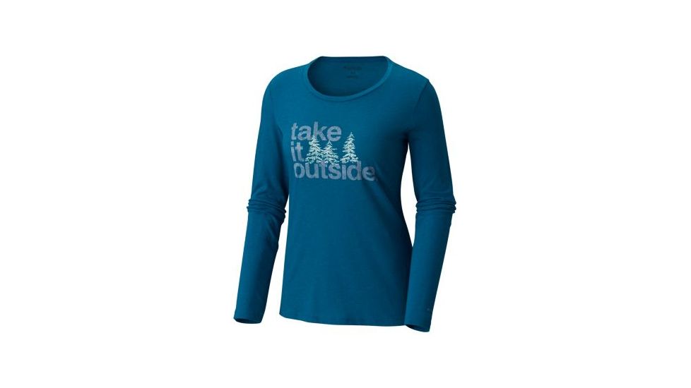 Columbia Outdoor Elements Long Sleeve Tee - Womens, Lagoon Heather, Large, 1804751457-L