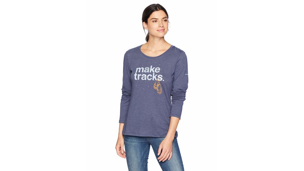 Columbia Outdoor Elements LS Tee, Nocturnal Heather, XL - Womens, 1804751466-XL