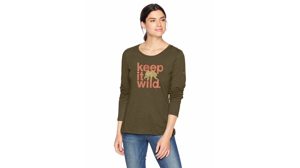 Columbia Outdoor Elements LS Tee, Nori Heather, XL - Womens, 1804751383-XL