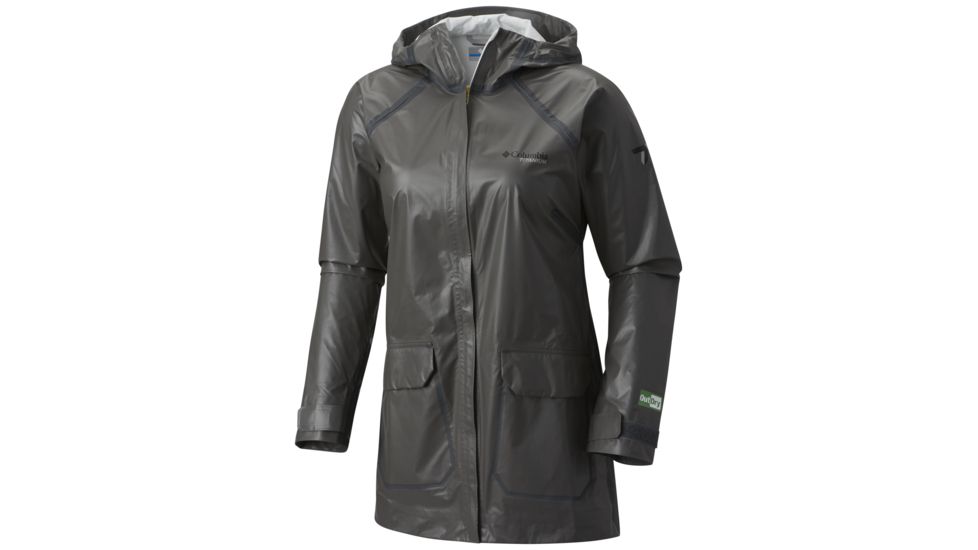 Columbia OutDry Ex ECO Rain Shell Jacket - Womens, Bamboo Charcoal, L, 1723811030L