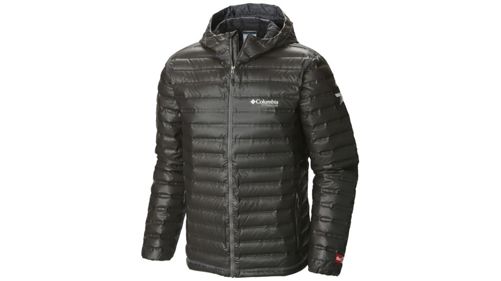 Columbia OutDry Ex Gold Down Hooded Jacket - Men's-Black-Large