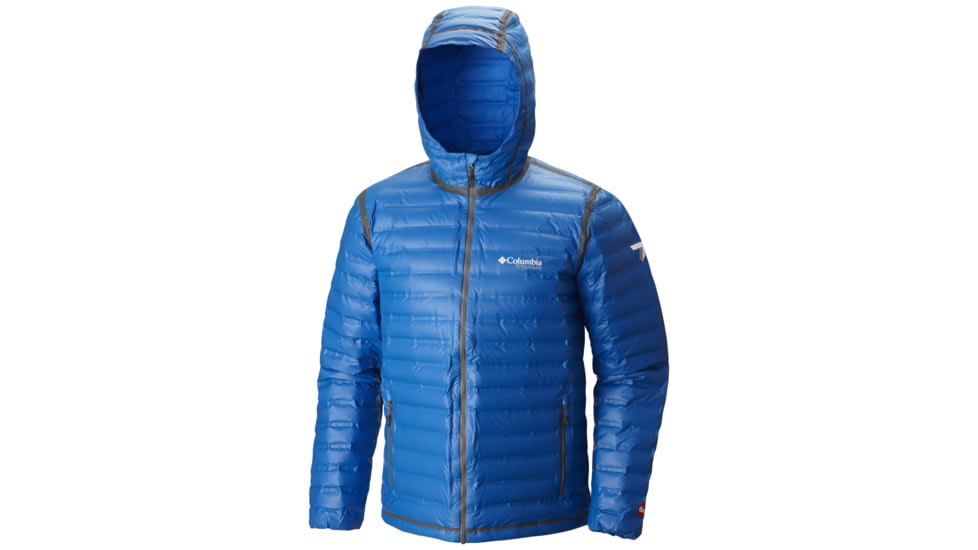 Columbia OutDry Ex Gold Down Hooded Jacket - Men's-Super Blue-Small