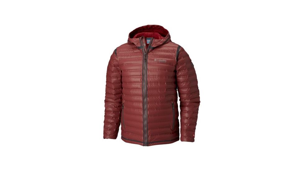 Columbia OutDry Ex Gold Down Hooded Jacket - Mens, Red Element, Medium, 1700411611-M