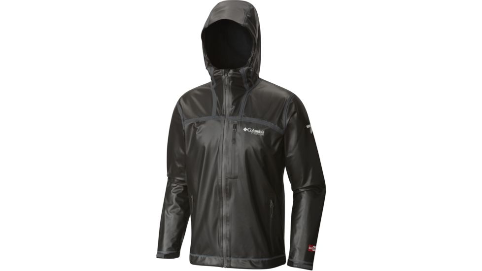 Columbia OutDry Ex Stretch Hooded Jacket - Men's-Black-Medium