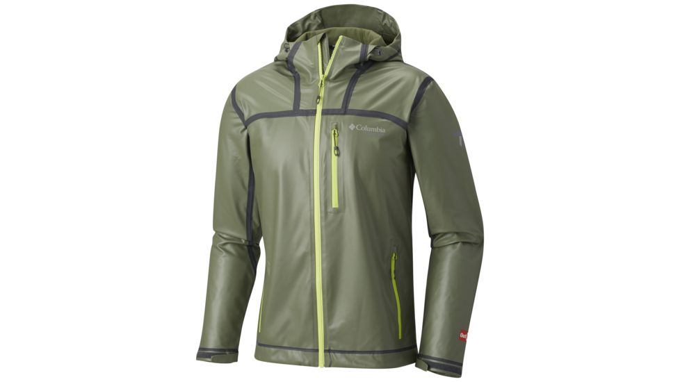 Columbia OutDry Ex Stretch Hooded Shell Jacket - Mens, Mosstone, XL, 1711861302XL