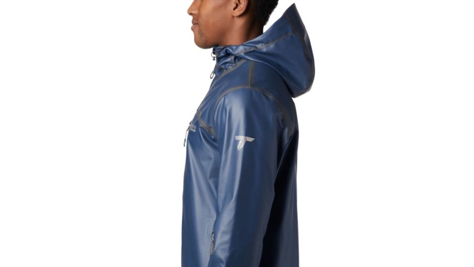 Columbia OutDry Ex Stretch Hooded Shell - Mens, Collegiate Navy Ripstop Print, Medium, 1711861465-M
