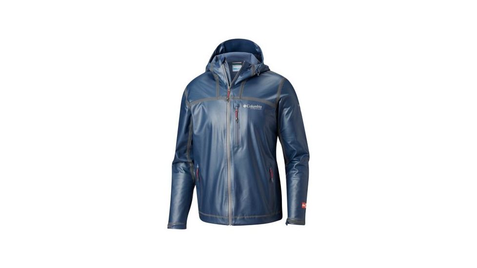 Columbia OutDry Ex Stretch Hooded Shell - Mens, Dark Mountain, Medium, 1711861478-M