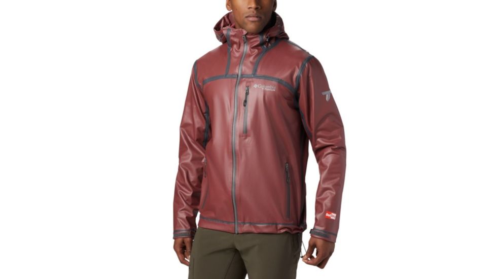 Columbia OutDry Ex Stretch Hooded Shell - Mens, Red Jasper, Extra Large, 1711861664-XL