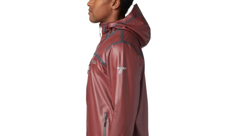 Columbia OutDry Ex Stretch Hooded Shell - Mens, Red Jasper, Extra Large, 1711861664-XL