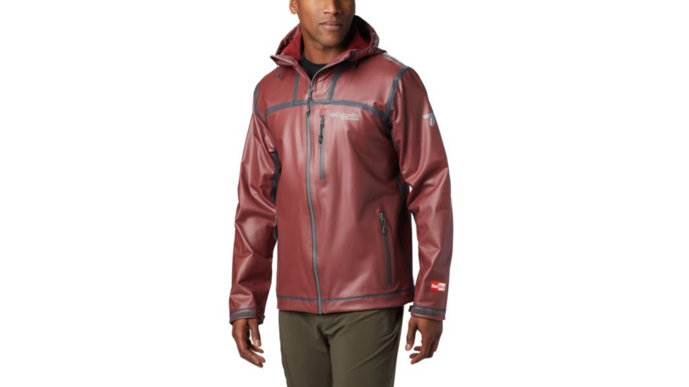 Columbia OutDry Ex Stretch Hooded Shell - Mens, Red Jasper, Extra Large, 1711861664-XL