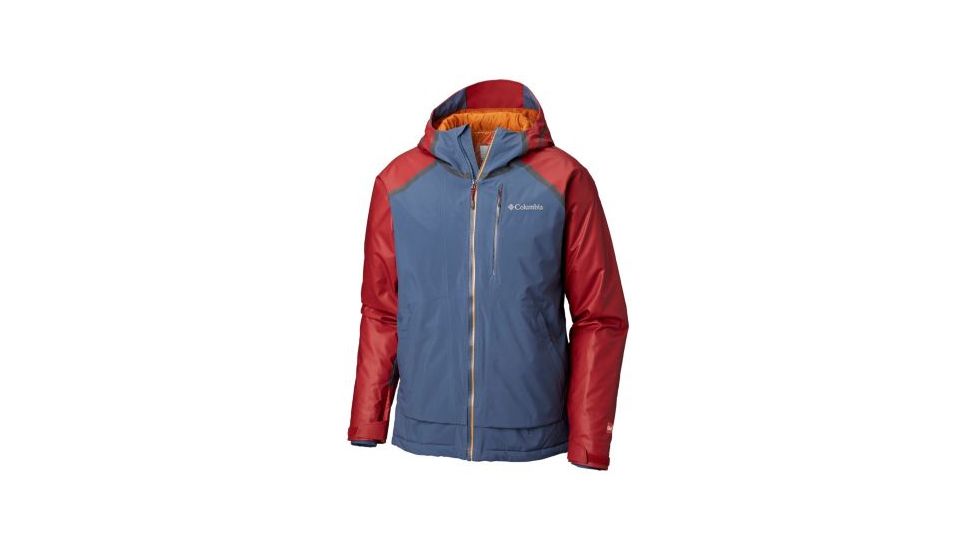 Columbia OutDry Glacial Hybrid Jacket - Mens, Red Element Heather/Dark Mountain, Medium, 1798641611-M