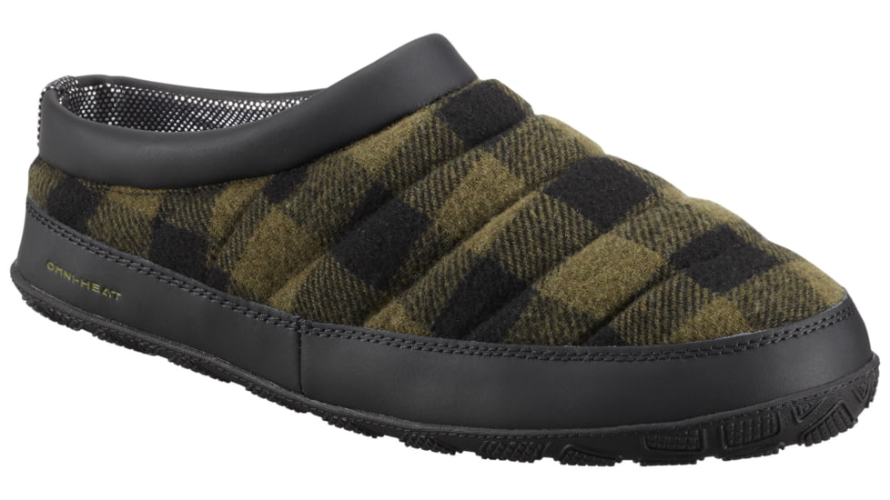 Columbia Packed Out II Omni-Heat Flannel Slipper - Men's-Olive Brown/Black-Medium-11 US