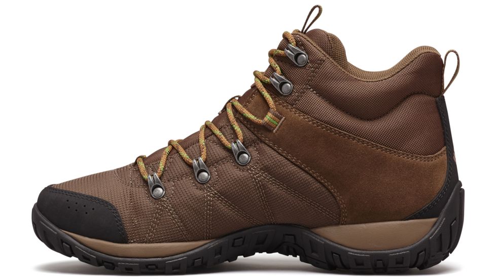 Columbia Peakfreak Venture Mid LT Hiking Boots - Mens, Dark Brown/Clean Green, Medium, 8, 1718151202-8
