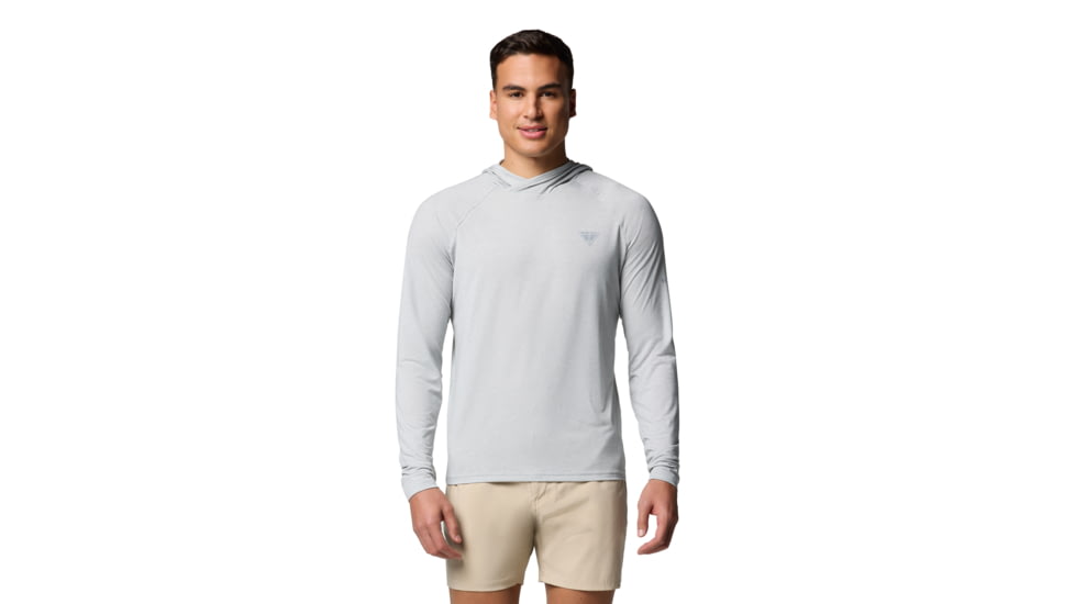 Columbia PFG Uncharted Hoodie - Men's, Cool Grey Heather, S, 2070201-021-S