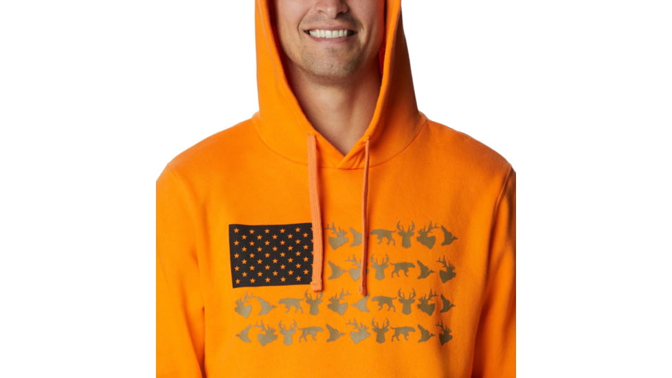 Columbia PHG Game Flag II Hoodie - Men's, Phg Orange/Black Game Flag, Large, 2013311803PHGOrngBckGmeFlgL