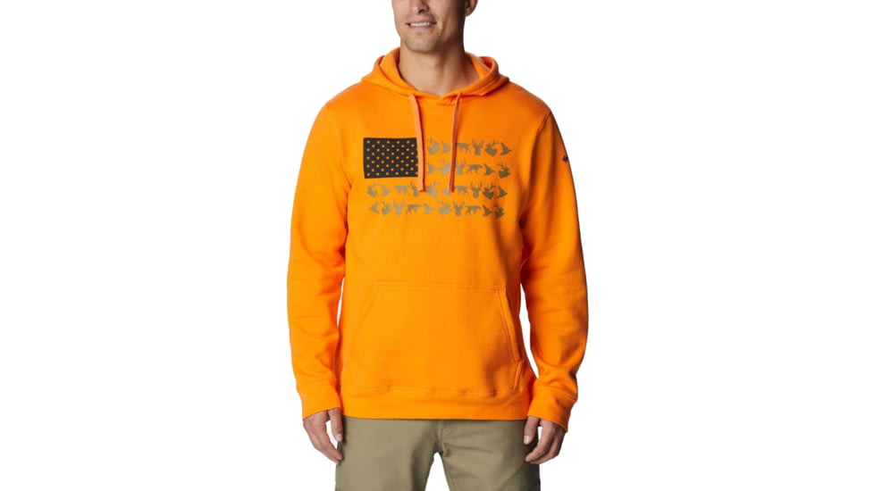 Columbia PHG Game Flag II Hoodie - Mens, Phg Orange/Black Game Flag, Large, 2013311803PHGOrngBckGmeFlgL