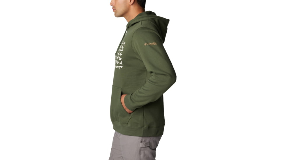 Columbia PHG Game Flag II Hoodie - Mens, Surplus Green/Sahara Duck Flag, Medium, 2013311347-M