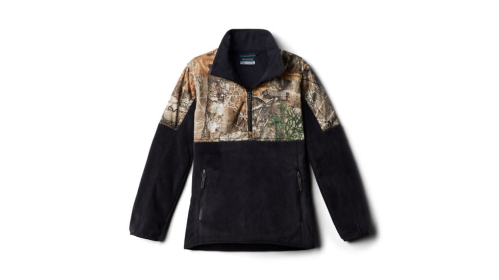 Columbia PHG Overlay Half Zip Fleece, Black, Extra Small - Boys, 1800841010-XS