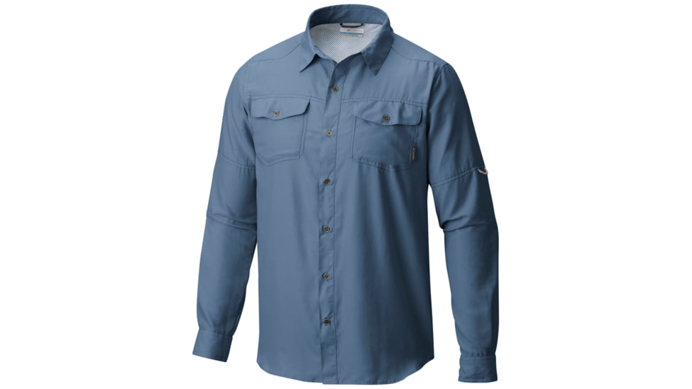 Columbia Pilsner Peak II Long Sleeve - Men's -Steel-Small