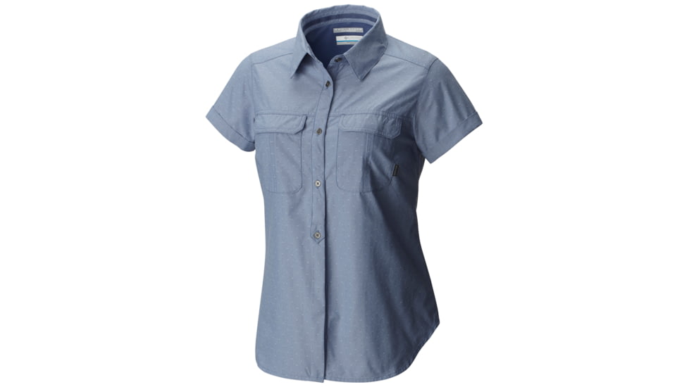 Columbia Pilsner Peak Novelty Short Sleeve Shirt - Women's-Bluebell-Medium