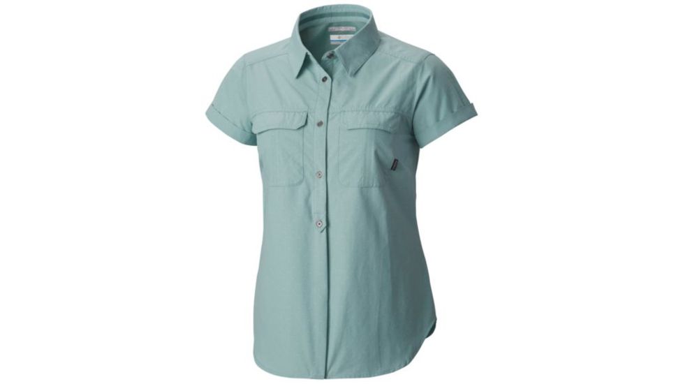 Columbia Pilsner Peak Novelty Short Sleeve Shirt - Women's-Dusty Green-Small