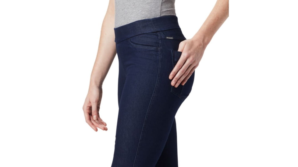 Columbia Pinnacle Peak Twill Legging, Abyss Dark Denim, Extra Small, Regular Inseam - Womens, 1804091439-XS-R