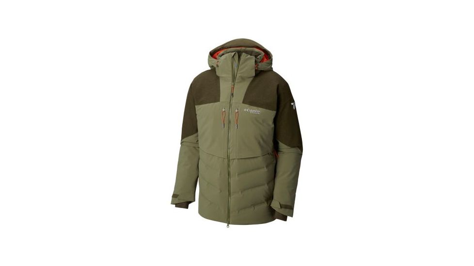 Columbia Powder Keg II Down Jacket - Mens, Mosstone/Peatmoss, Medium, 1798561302-M
