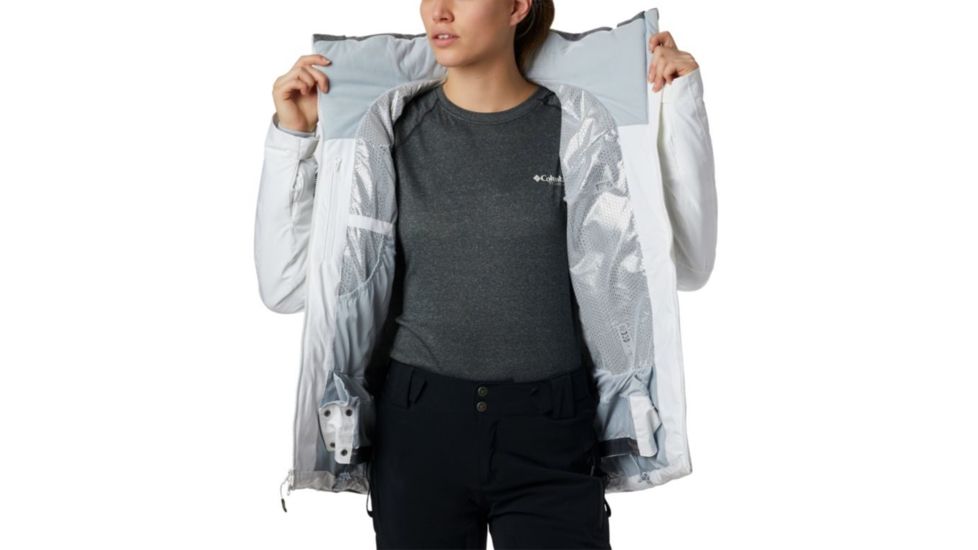 Columbia Powder Keg II Down Jacket - Womens, White, Cirrus Grey, Small, 1804211101-S