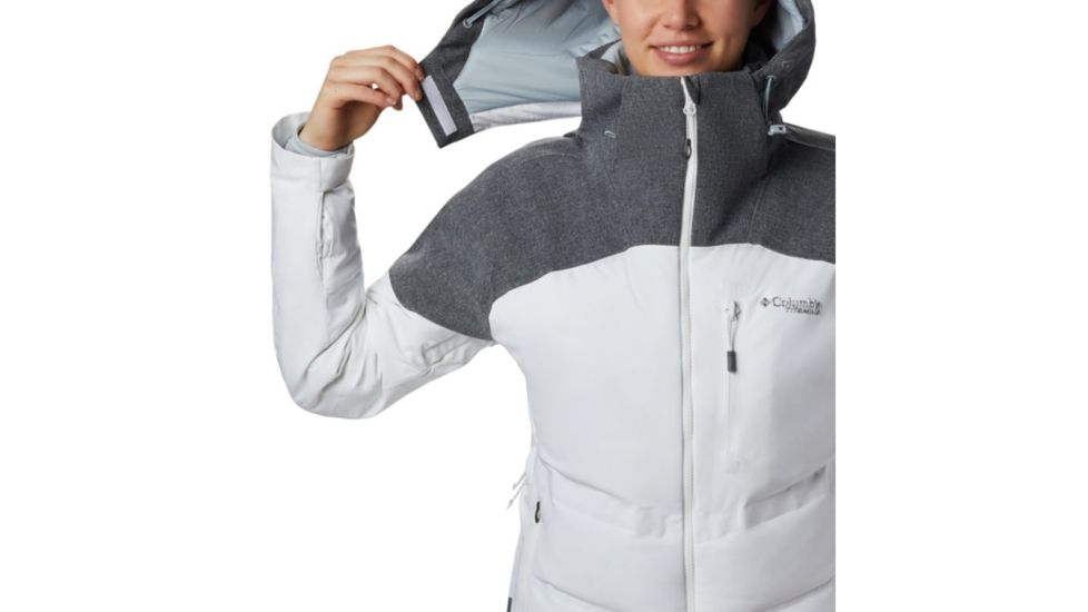 Columbia Powder Keg II Down Jacket - Womens, White, Cirrus Grey, Small, 1804211101-S