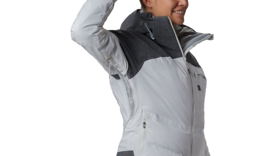 Columbia Powder Keg II Down Jacket - Womens, White, Cirrus Grey, Small, 1804211101-S