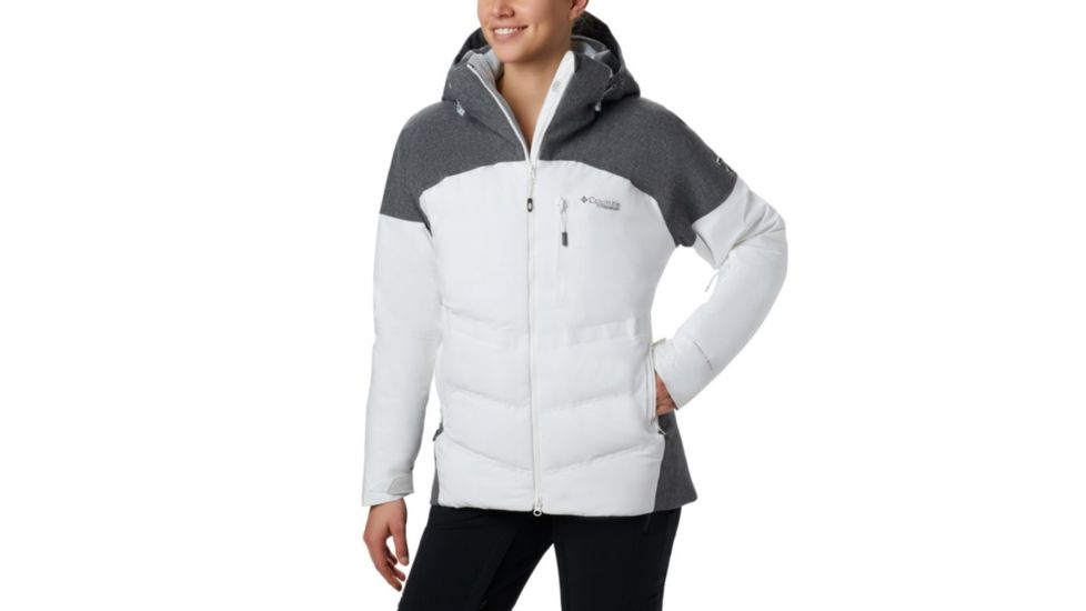 Columbia Powder Keg II Down Jacket - Womens, White, Cirrus Grey, Small, 1804211101-S
