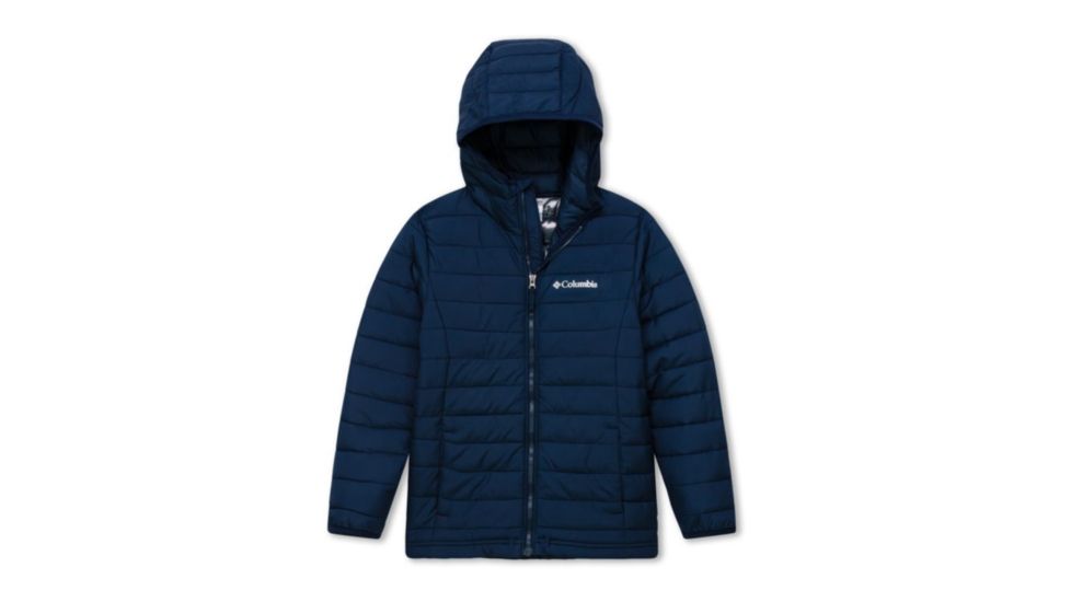 Columbia Powder Lite Boys Hooded Jacket - Boys, Collegiate Navy, Extra Large, 1802903464-XL