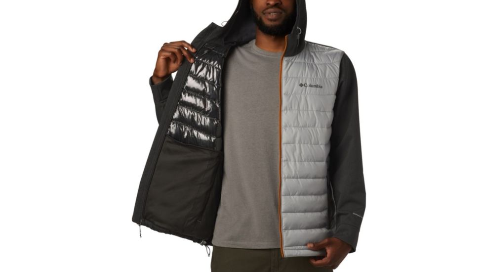 Columbia Powder Lite Hybrid Jacket - Mens, Columbia Grey, Shark Heather, Medium, 1864631039-M