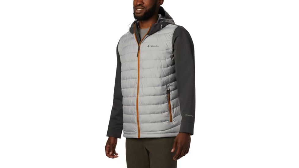 Columbia Powder Lite Hybrid Jacket - Mens, Columbia Grey, Shark Heather, Medium, 1864631039-M