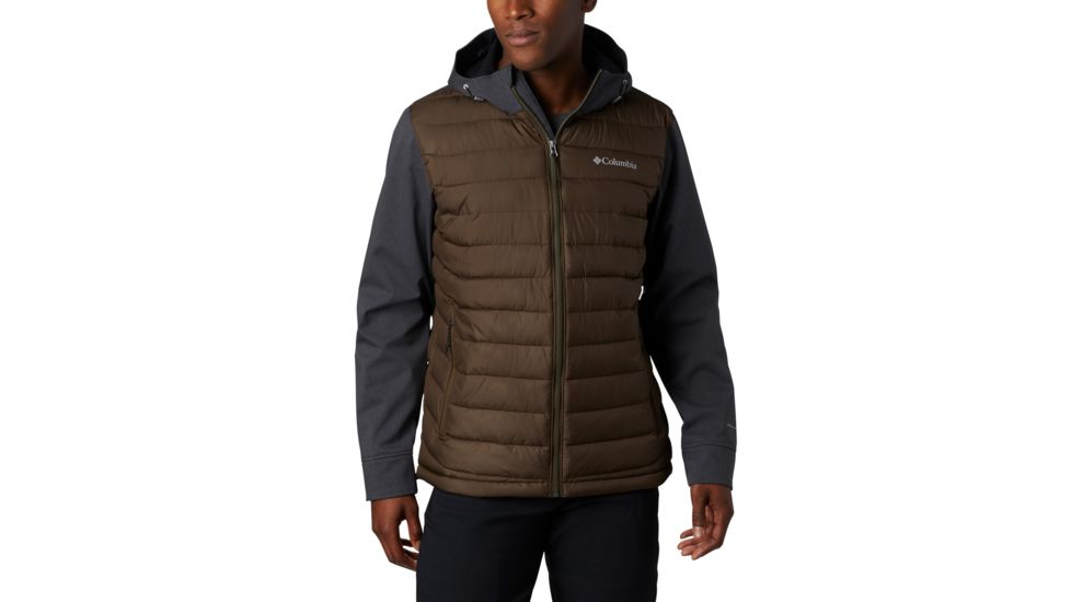 Columbia Powder Lite Hybrid Jacket - Mens, Olive Green, Black Heather, Large, 1864631319-L