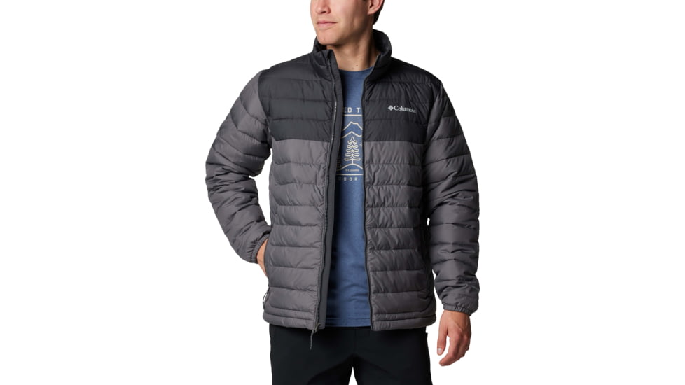 Columbia Powder Lite II Jacket - Men's, City Grey/Shark, Small, 2086961-023-S