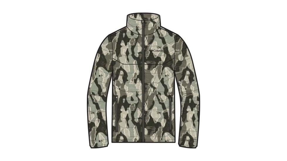 Columbia Powder Lite II Printed Jacket - Men's, Stone Green Treebark Print, Medium, 2098391-397-M