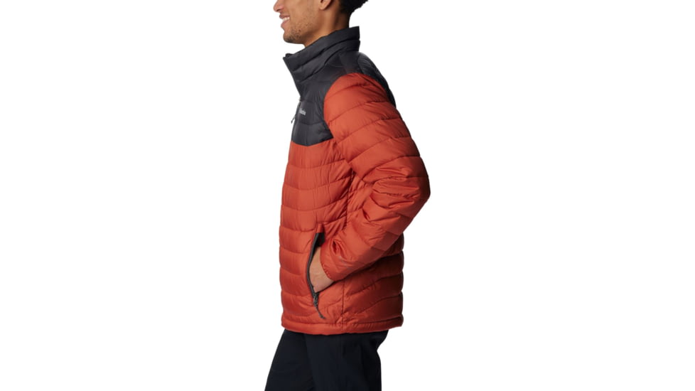 Columbia Powder Lite Jacket - Mens, Warp Red/Shark, Extra Large, 1698001849WrpRd,ShkXL