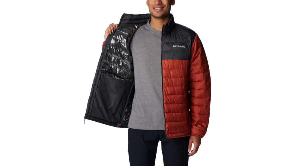 Columbia Powder Lite Jacket - Mens, Warp Red/Shark, Extra Large, 1698001849WrpRd,ShkXL