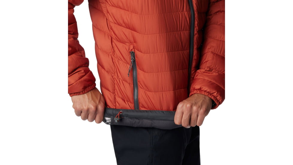 Columbia Powder Lite Jacket - Men's, Warp Red/Shark, Extra Large, 1698001849WrpRd,ShkXL