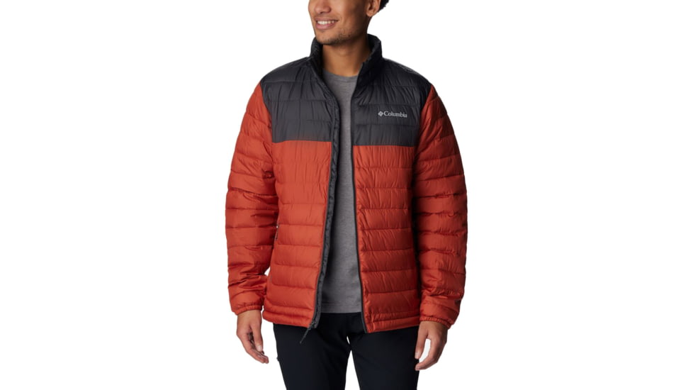 Columbia Powder Lite Jacket - Mens, Warp Red/Shark, Extra Large, 1698001849WrpRd,ShkXL