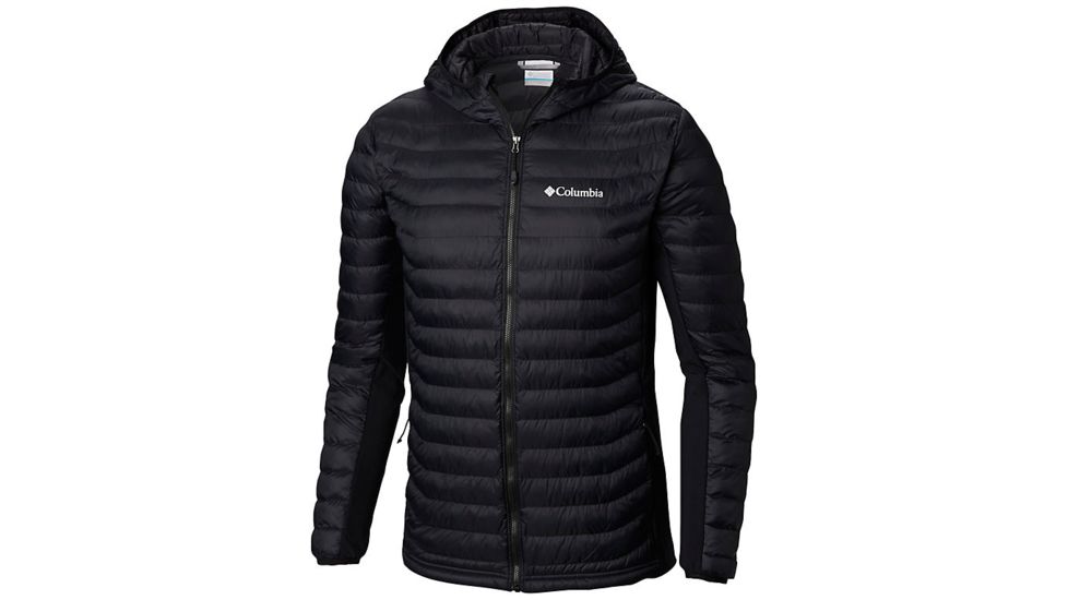 Columbia Powder Pass Hooded Jacket - Mens, Black, Small, 1773275011-S