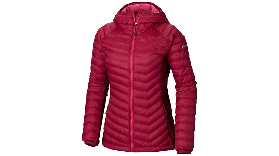 Columbia Powder Pass Hooded Jacket - Womens, Wine Berry, Extra Small, 1773211550-XS