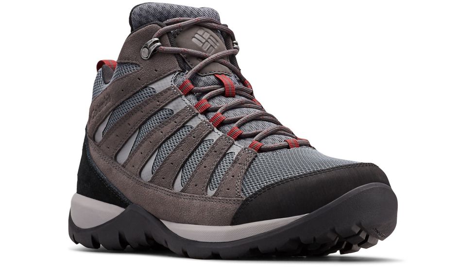 Columbia Redmond V2 Mid Waterproof Hiking Boots - Mens, Graphite, Red Jasper, Medium, 8, 1865081053-8