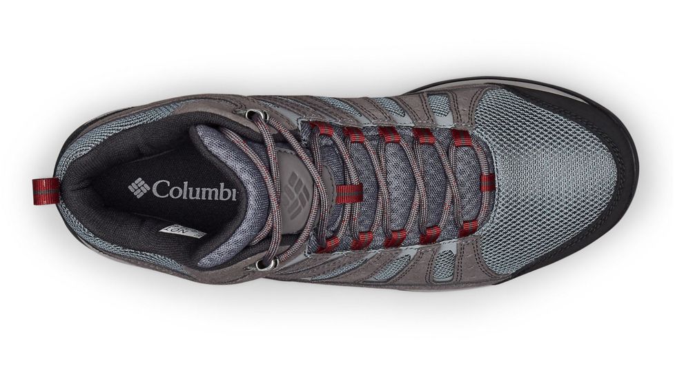Columbia Redmond V2 Mid Waterproof Hiking Boots - Mens, Graphite, Red Jasper, Medium, 8, 1865081053-8