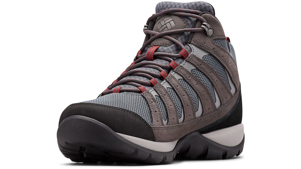 Columbia Redmond V2 Mid Waterproof Hiking Boots - Mens, Graphite, Red Jasper, Medium, 8, 1865081053-8